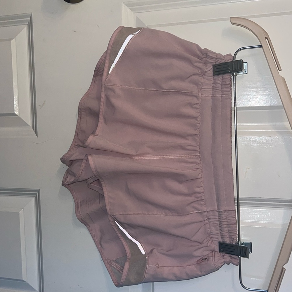 2.5 Hotty Hot lululemon shorts light pink.